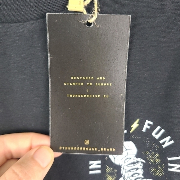 NEW THUNDER NOISE Black FUN IN HELL T-Shirt  Mens Size US M, EU L. NWT MSRP $37 - Picture 6 of 7